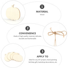 32Pcs Natural Wood Pumpkin Ornaments DIY Supplies for Halloween Decor