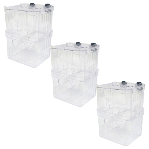 6Pcs Plastic Aquarium Hatchery Box Transparent Fish Nursery Tank
