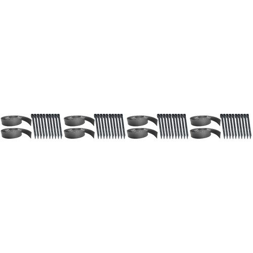 4Sets Black Flexible Landscape Edging for Garden Lawn and Path Borders 2