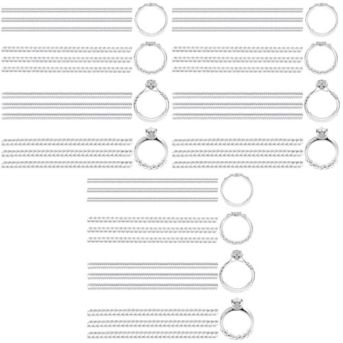 36Pcs Clear Ring Guards Silicone Adjustable Tighteners for Rings 2