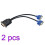 2Pcs Durable 59 to Vga Adapter Splitter Cable Connectors 1