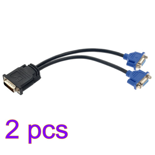 2Pcs Durable 59 to Vga Adapter Splitter Cable Connectors