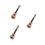 3Pcs Kids Ukulele Toy Light Brown Musical Instruments Educational Gift 4