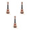 3Pcs Kids Ukulele Toy Light Brown Musical Instruments Educational Gift 3