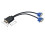 2Pcs Durable 59 to Vga Adapter Splitter Cable Connectors 4