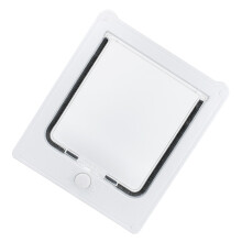 2Pcs Professional White Pet Door with Magnetic Closure for Home Use