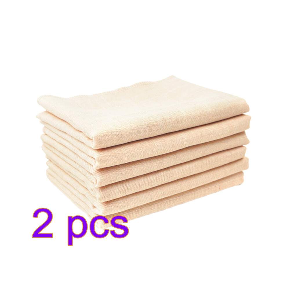 12Pcs Reusable Gauze Towels Baby Feeding Nursing Burp Cloths Beige Happyyami