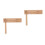 2Pcs Compact Wooden Handheld Percussion Instruments Beige Party Toys 5