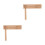 2Pcs Compact Wooden Handheld Percussion Instruments Beige Party Toys 4