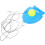 4Sets Sky-Blue Tennis Self Training Tool Plastic Base for Family Fun 3