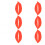 24Pcs Red Plastic Big Lips Mouth Props for Interactive Dress Up Fun 1