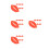 24Pcs Red Plastic Big Lips Mouth Props for Interactive Dress Up Fun 5