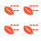 24Pcs Red Plastic Big Lips Mouth Props for Interactive Dress Up Fun 7
