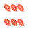 24Pcs Red Plastic Big Lips Mouth Props for Interactive Dress Up Fun 2