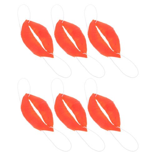 24Pcs Red Plastic Big Lips Mouth Props for Interactive Dress Up Fun 1