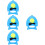 4Sets Sky-Blue Tennis Self Training Tool Plastic Base for Family Fun 9
