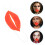 24Pcs Red Plastic Big Lips Mouth Props for Interactive Dress Up Fun 11