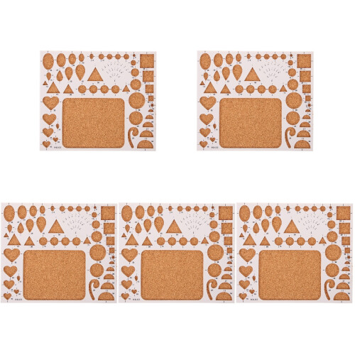 5Pcs Reusable Paper Quilling Template Board Multi-Color Cork Material 2