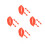 24Pcs Red Plastic Big Lips Mouth Props for Interactive Dress Up Fun 6