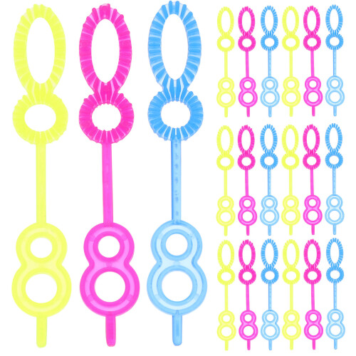 200Pcs Kids Bubble Wand Tool Plastic Bubble Maker Durable Fun Toy