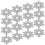 48Pcs Grey Felt Christmas Drink Coasters Snowflake Shape Home Cup Mats 1