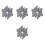 48Pcs Grey Felt Christmas Drink Coasters Snowflake Shape Home Cup Mats 4