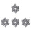 48Pcs Grey Felt Christmas Drink Coasters Snowflake Shape Home Cup Mats 3