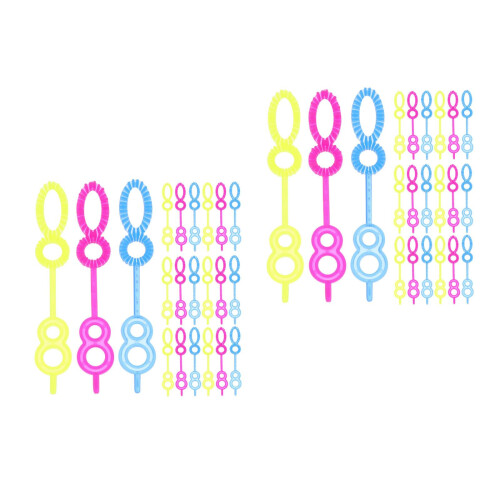 200Pcs Kids Bubble Wand Tool Plastic Bubble Maker Durable Fun Toy 2