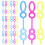 200Pcs Kids Bubble Wand Tool Plastic Bubble Maker Durable Fun Toy 9