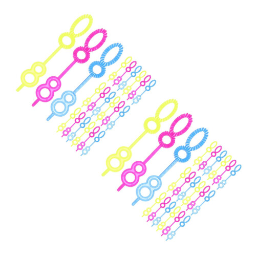 200Pcs Kids Bubble Wand Tool Plastic Bubble Maker Durable Fun Toy 1