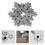 48Pcs Grey Felt Christmas Drink Coasters Snowflake Shape Home Cup Mats 8