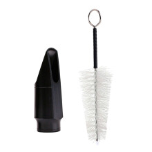 2Pcs Saxophone Alto Mouthpiece and Black Brush for Instrument Care