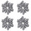 48Pcs Grey Felt Christmas Drink Coasters Snowflake Shape Home Cup Mats 5