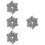 48Pcs Grey Felt Christmas Drink Coasters Snowflake Shape Home Cup Mats 6