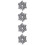 48Pcs Grey Felt Christmas Drink Coasters Snowflake Shape Home Cup Mats 7