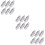 18Pcs Durable Steel Cable Tensioner Tools Silver for Wire Rope 10