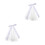2Pcs Bridal Mesh Veil White Wedding Hair Decor Durable Polyester 5