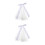 2Pcs Bridal Mesh Veil White Wedding Hair Decor Durable Polyester 7