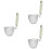 3Pcs Silver Pasta Strainer Basket with Handle Rust-Proof Noodle Cooker 8