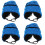 4Pcs Blue Rugby Protected Hats Breathable Comfortable Scrum Cap Gear 11