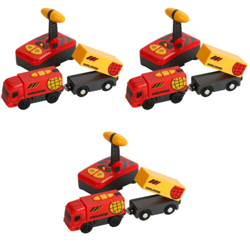 3Pcs Electric Train Toy Plastic Plaything for Kids Playing 2