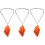 3Pcs Smooth Ceramic 6-Hole Ocarina Orange Conch Shape Wind Instrument 5