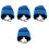 4Pcs Blue Rugby Protected Hats Breathable Comfortable Scrum Cap Gear 9