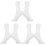 3Pcs White Pe Sock Display Stand Foot Model Mannequin 8