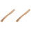 2Pcs Handle Replacement Khaki Wood Handle Durable Grip 2