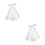 2Pcs Bridal Mesh Veil White Wedding Hair Decor Durable Polyester 2