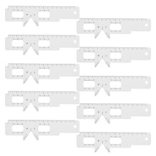 30Pcs White Plastic Pd Ruler Pupillary Distance Meter for Eyeglasses