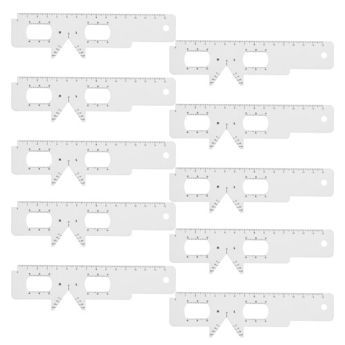30Pcs White Plastic Pd Ruler Pupillary Distance Meter for Eyeglasses