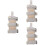 3Pcs Fire Extinguisher Fixing Strap Grey Nylon for Vehicle Mount 8