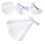 2Pcs Bridal Mesh Veil White Wedding Hair Decor Durable Polyester 10